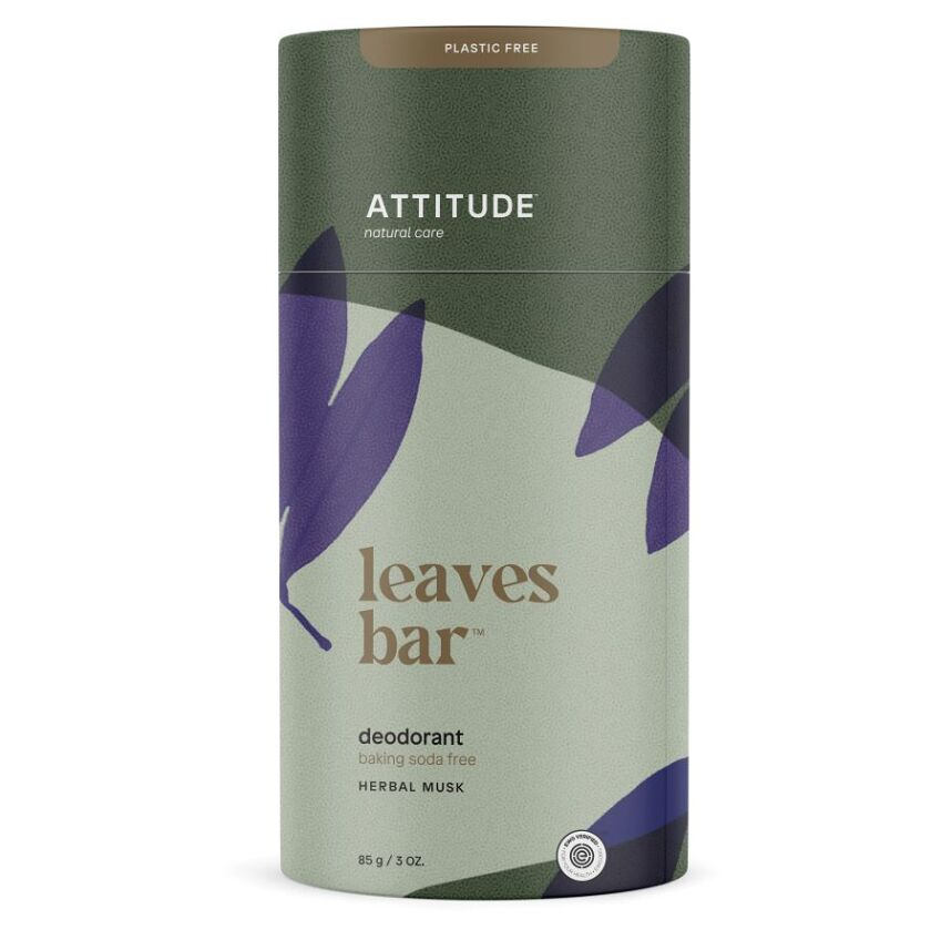 Levně ATTITUDE Leaves bar Přírodní tuhý deodorant s vůní mořské soli 85 g