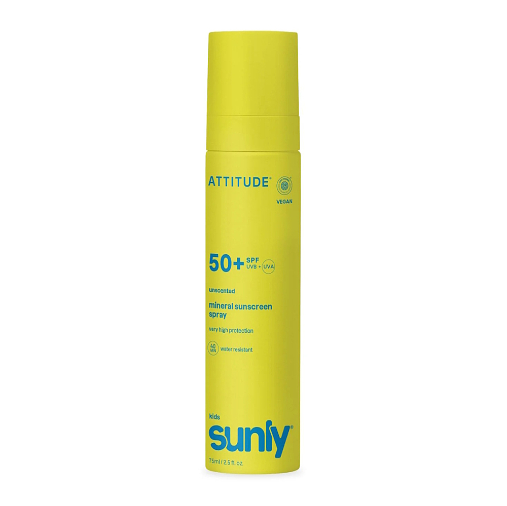 ATTITUDE Sunly dětský minerální opalovací krém ve spreji SPF 50+ bez vůně 75 ml