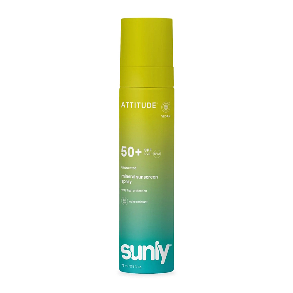 ATTITUDE Sunly Minerální opalovací krém ve spreji SPF 50+ bez vůně 75 ml