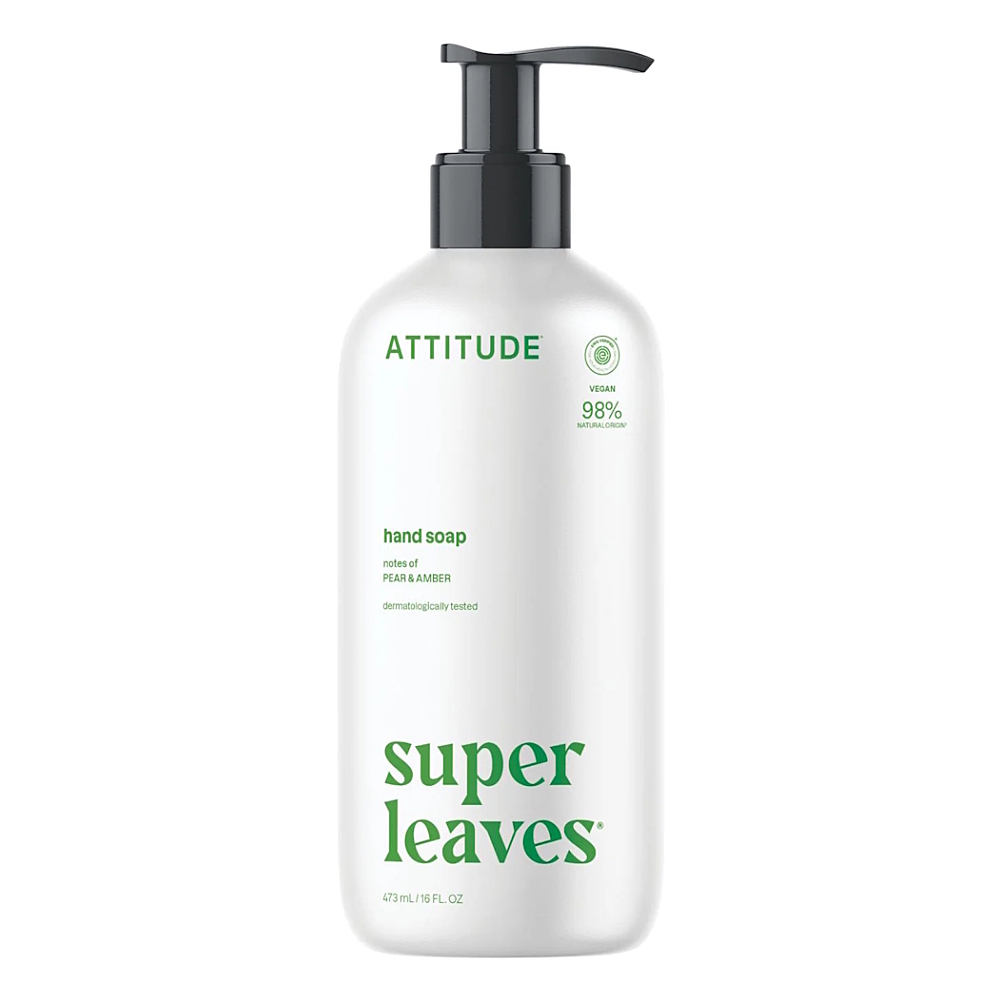 ATTITUDE Super leave Přírodní mýdlo na ruce Hruška a olivové listy 473 ml