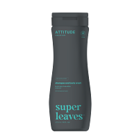 ATTITUDE Super leaves  pánský šampón & sprchový gel 2 v 1  s detoxikačním účinkem proti lupům 473 ml