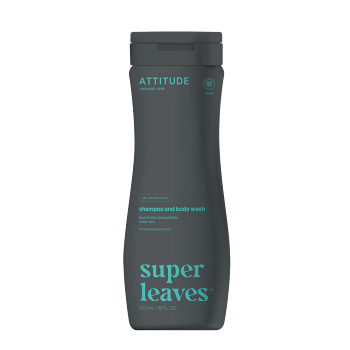 ATTITUDE Super leaves  pánský šampón & sprchový gel 2 v 1  s detoxikačním účinkem proti lupům 473 ml (Přírodní přípravky na sprchování a mytí)