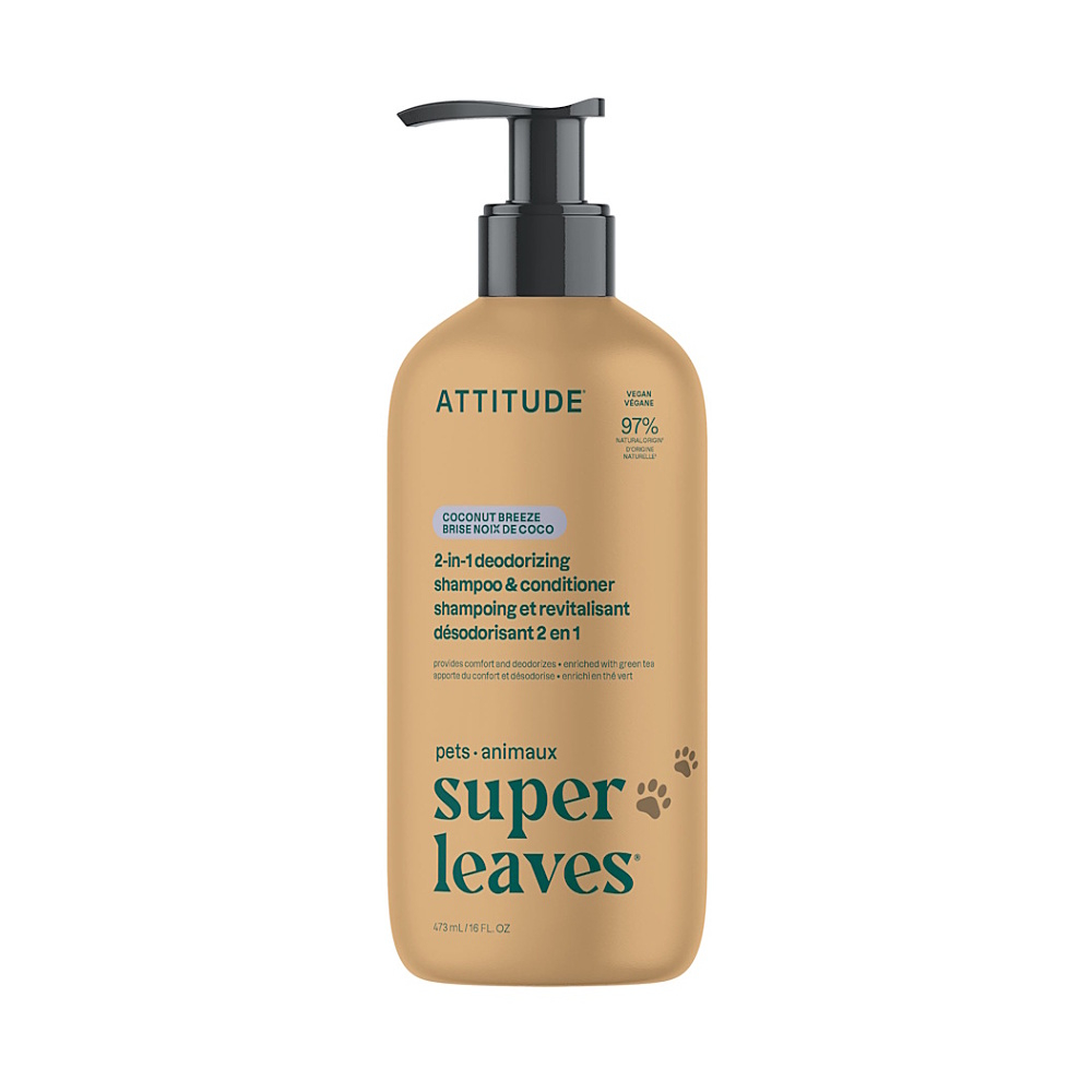 ATTITUDE Super Leaves Pets Šampon a kondicionér proti zápachu 473 ml