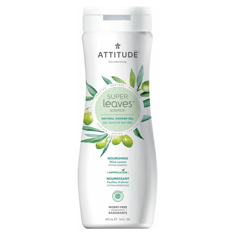 E-shop ATTITUDE Super leaves s detoxikačním účinkem olivové listy přírodní tělové mýdlo 473 ml