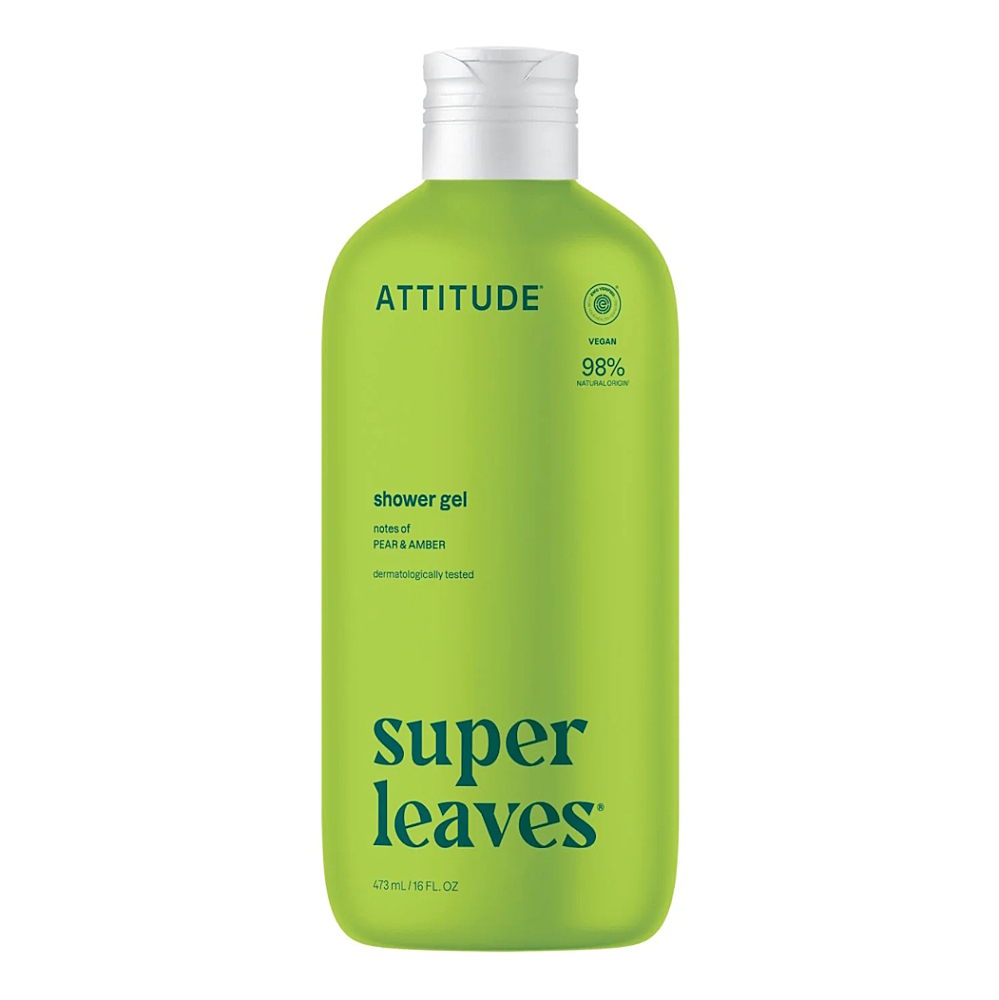 ATTITUDE Super leaves Sprchový gel olivové listy, vůně hruška a amber 473 ml