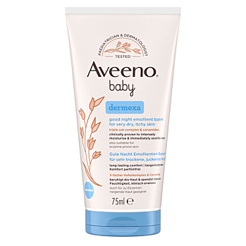 AVEENO Baby dermexa emolienční balzám na dobrou noc 75 ml (Dermokosmetika pro děti) - Dermokosmetika