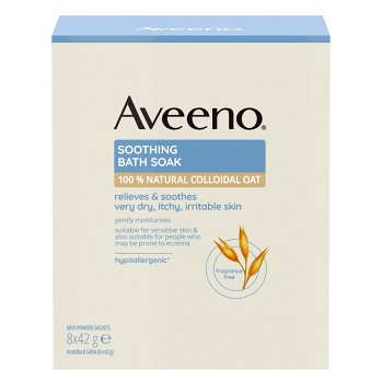 AVEENO Zklidňující ovesná koupel 8 x 42 g (Koupelové oleje) - Zklidňující