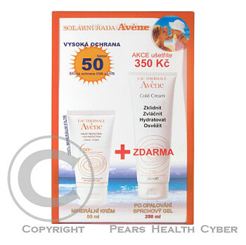 AVENE Sun Creme SPF50 50ml + Cold cream gel 250ml