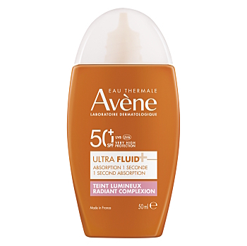AVENE Ultra fluid Radiance SPF50+ 50 ml (Dermokosmetika opalovací krémy) - Voděodolné
