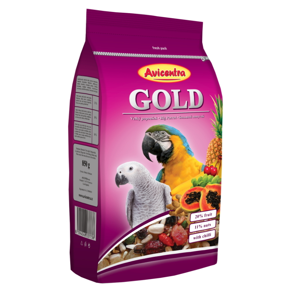 E-shop AVICENTRA Velký papoušek Gold 850 g
