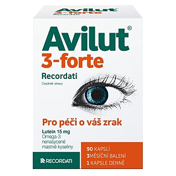 AVILUT 3-forte Recordati 90 kapslí (Zrak, oči)