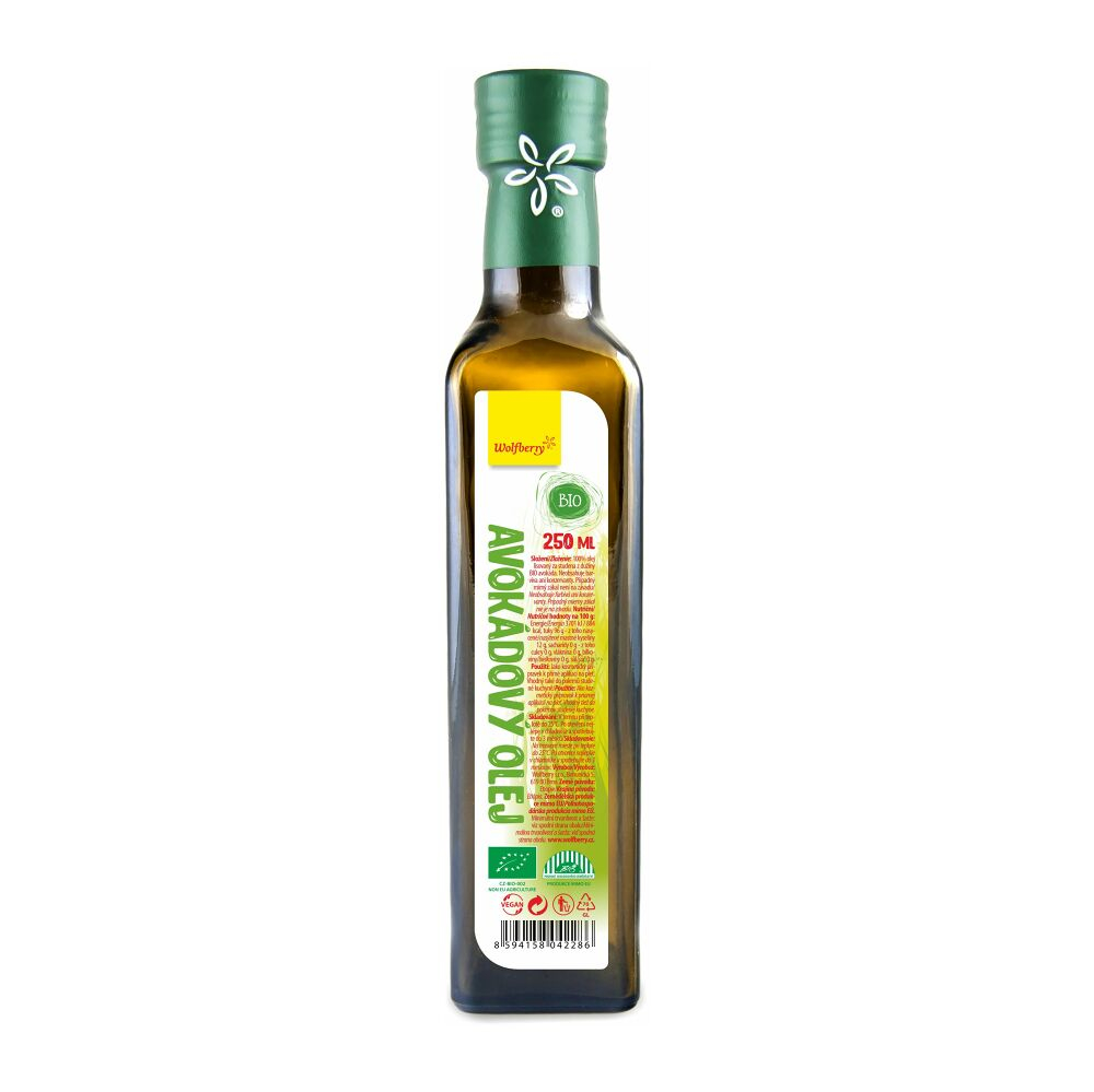Levně WOLFBERRY Avokádový olej 250 ml BIO