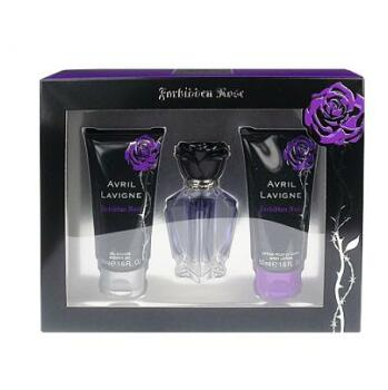Avril Lavigne  Forbidden Rose - parfémová voda s rozprašovačem 15 ml + sprchový gel 50 ml + tělové mléko 50 ml