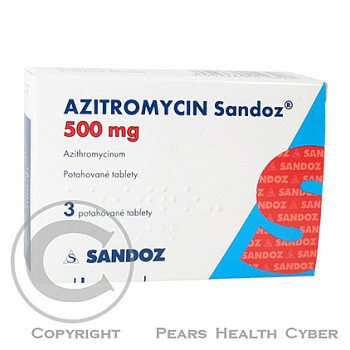 AZITROMYCIN SANDOZ 500 MG  2X500MG Potahované tablety