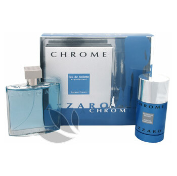 Azzaro Chrome - toaletní voda s rozprašovačem 100 ml + tuhý deodorant 75 ml
