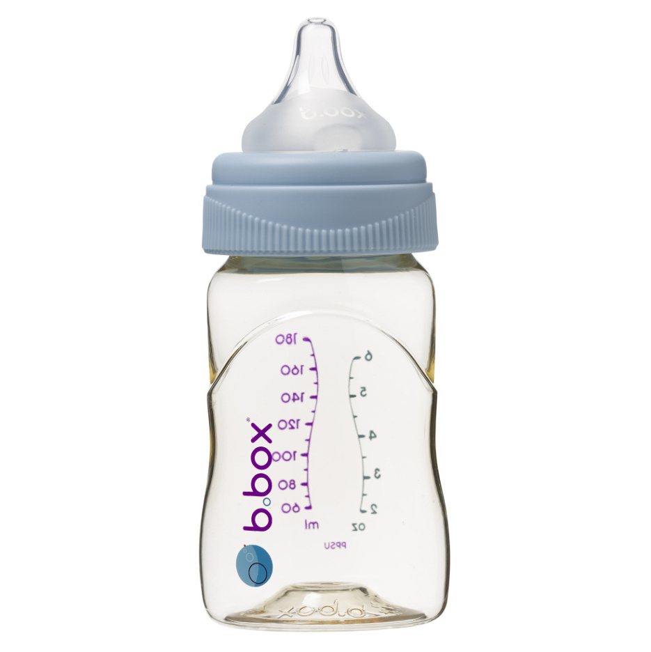 Levně B.BOX Antikoliková kojenecká láhev modrá 0-2. měsíce 180 ml