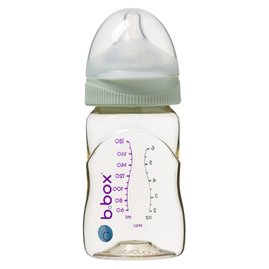 Levně B.BOX Antikoliková kojenecká láhev od narození zelená 180 ml