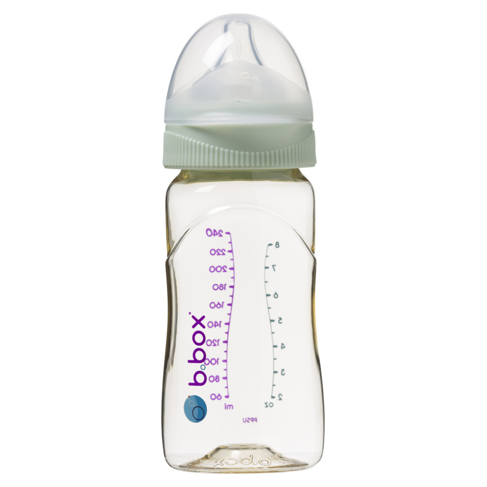Levně B.BOX Antikoliková kojenecká láhev od narození zelená 240 ml
