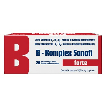 B-KOMPLEX SANOFI Forte 20 potahovaných tablet, expirace