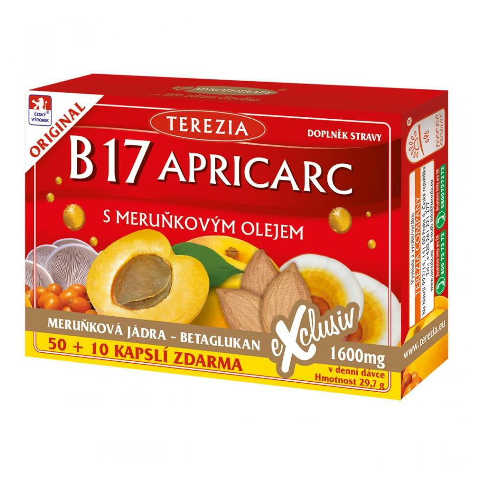 TEREZIA Apricarc B17 s meruňkovým olejem 50 + 10 kapslí