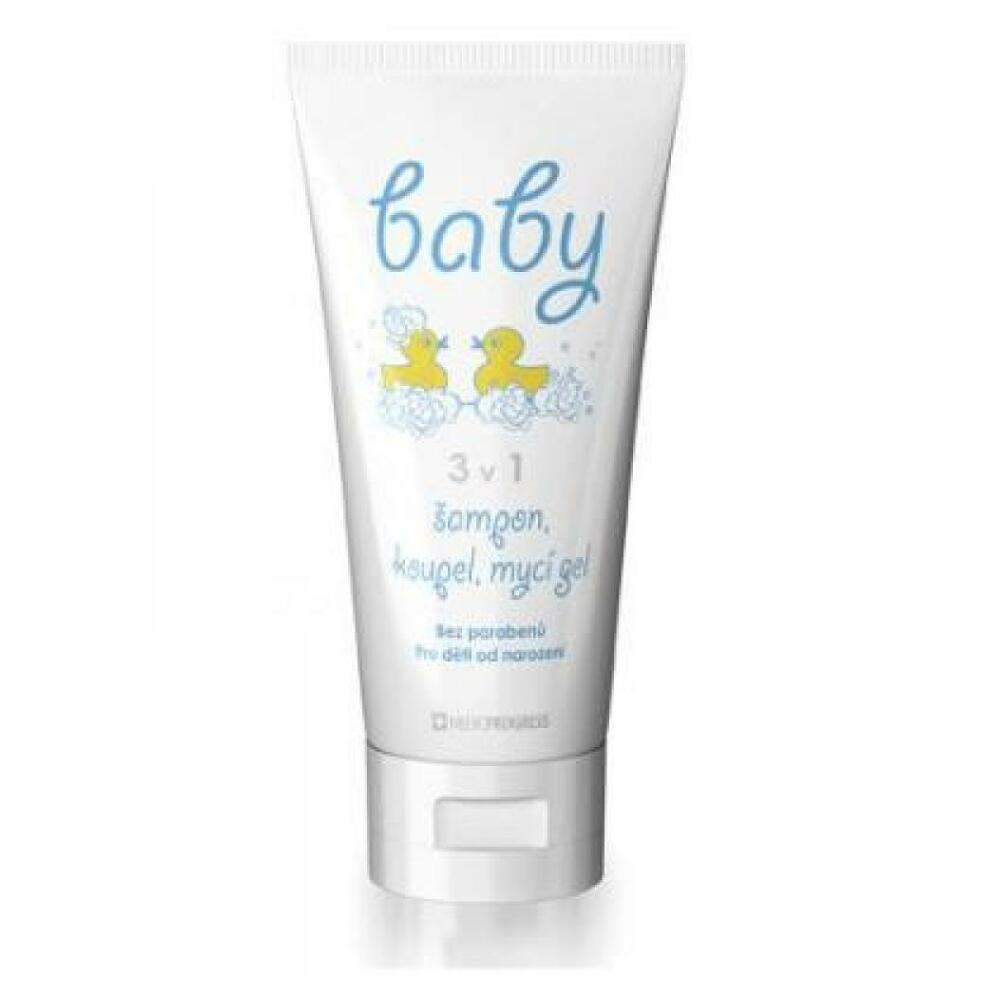 E-shop Baby 3 v1 šampón, koupel, mycí gel 200 ml