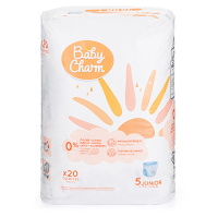 BABY CHARM Super Dry Flex Junior Pant vel. 5 kalhotkové plenky 12-17 kg 20 ks