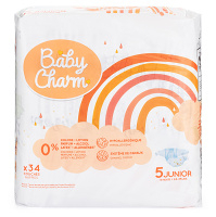 BABY CHARM Super Dry Flex Junior vel.5 pleny 11-16 kg 34 ks