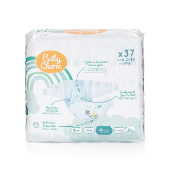 BABY CHARM Super Dry Flex Maxi vel. 4 pleny 7-14 kg 37 ks