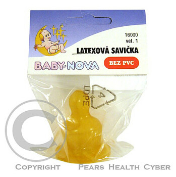 BABY NOVA savička latexová tvarovaná č.1  16000
