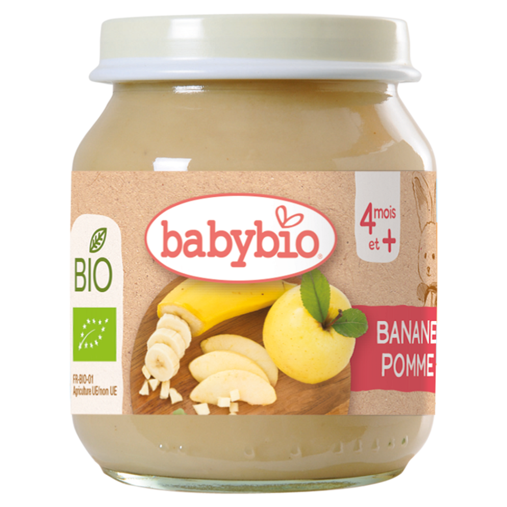 E-shop BABYBIO Bio banán a jablko 4m+ 130 g