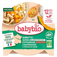 BABYBIO Rizoto z quinoy s dýní, žampiony a kozím sýrem BIO 230 g
