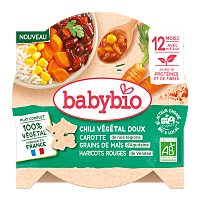 BABYBIO Zeleninové chilli con carne s červenými fazolemi BIO 230 g