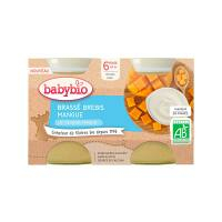 BABYBIO Brassé z ovčího mléka mango 2x130 g