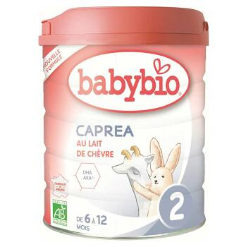 BABYBIO Caprea 2 pokračovací plnotučné kozí kojenecké mléko od 6-12 měsíce 800 g  BIO