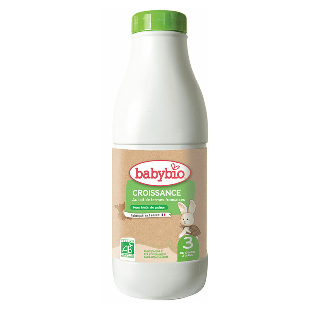 E-shop BABYBIO Croissance 3 Tekuté pokračovací kojenecké mléko od 10 měsíce do 3 let BIO 1 l