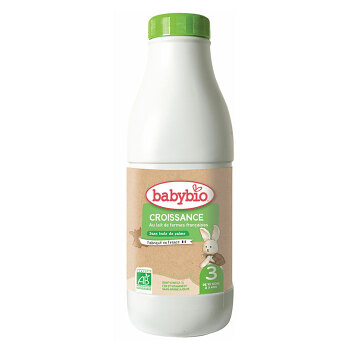 BABYBIO Croissance 3 Tekuté pokračovací kojenecké mléko od 10 měsíce do 3 let BIO 1 l