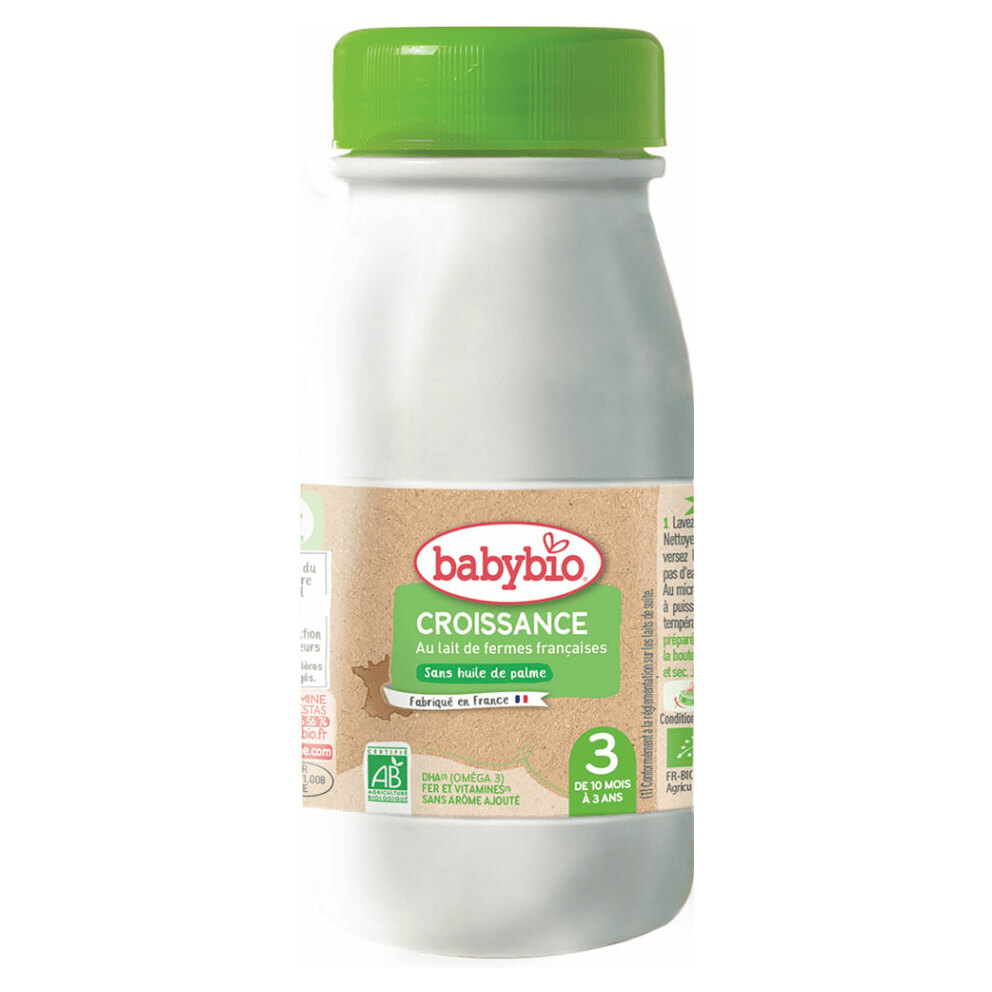 E-shop BABYBIO Croissance 3 Tekuté pokračovací kojenecké mléko od 10 měsíce do 3 let BIO 250 ml