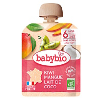 BABYBIO Kapsička kiwi mango kokos 6m+ 90 g