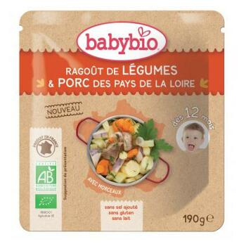 BABYBIO Denní menu Zeleninové ragů s vepřovým masem 190 g