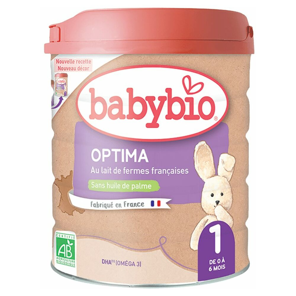 Fotografie BABYBIO Optima 1 Počáteční kojenecké mléko od 0-6 měsíců BIO 800 g