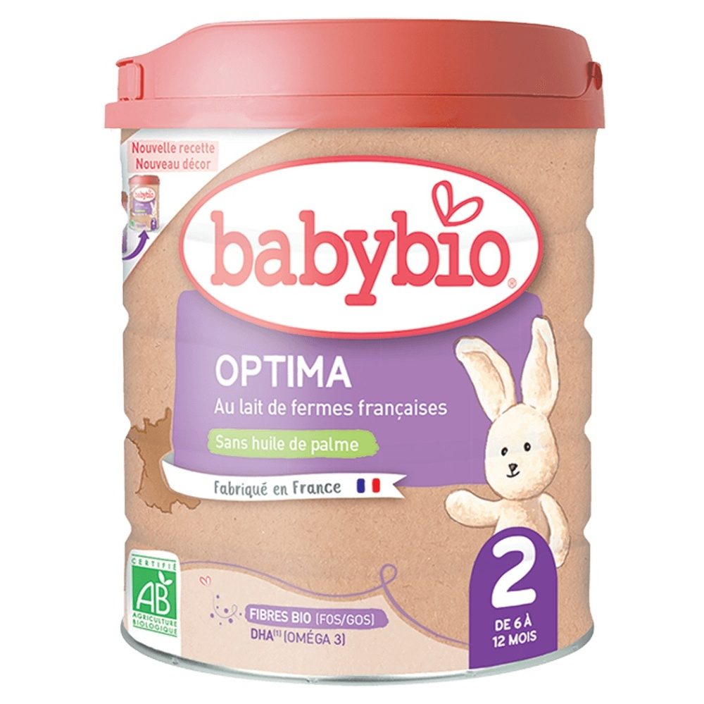 BABYBIO Optima 2 pokračovací kojenecké bio mléko 800 g