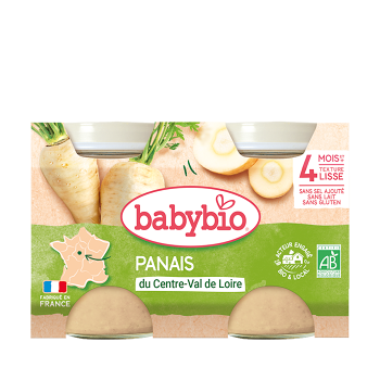 BABYBIO Pastinák 2 x 130 g (Zeleninové příkrmy) - BIO, Jednodruhové
