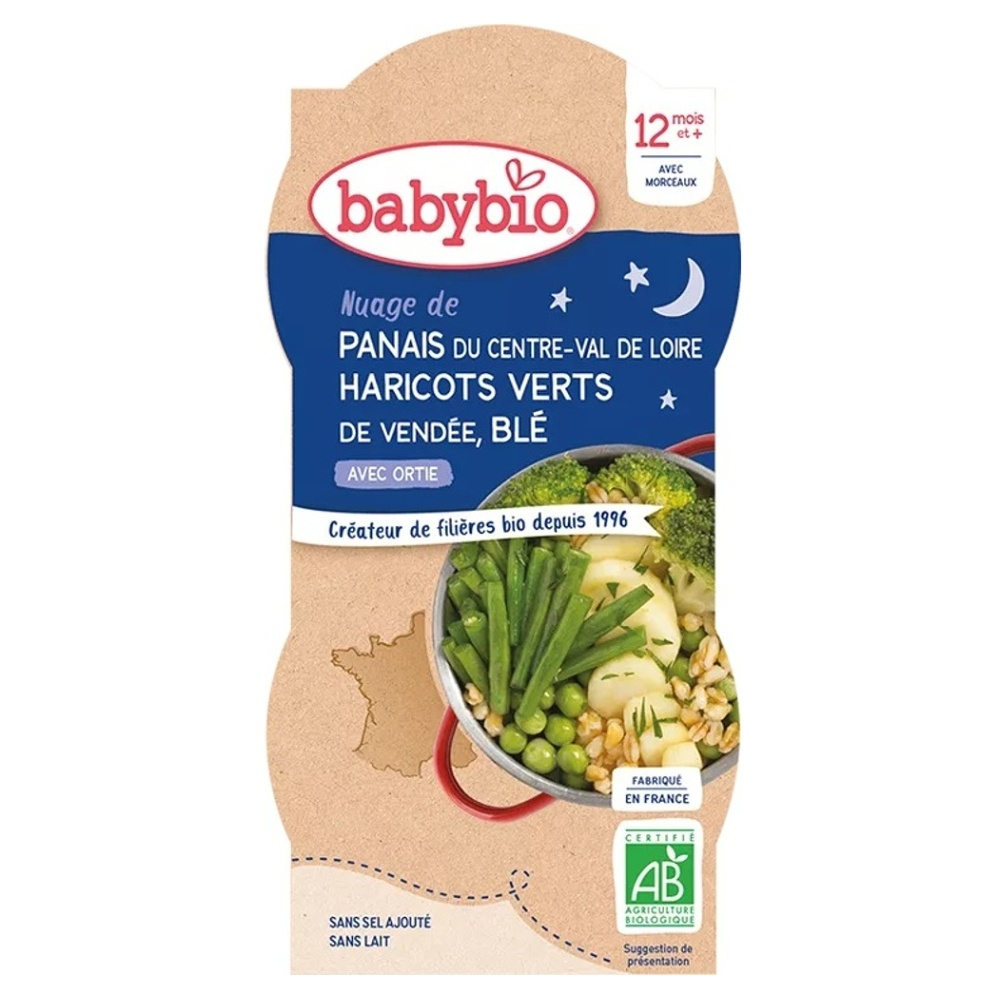 E-shop BABYBIO Pastinák zelené fazolky pšenice se špetkou kopřivy 2 x 200 g