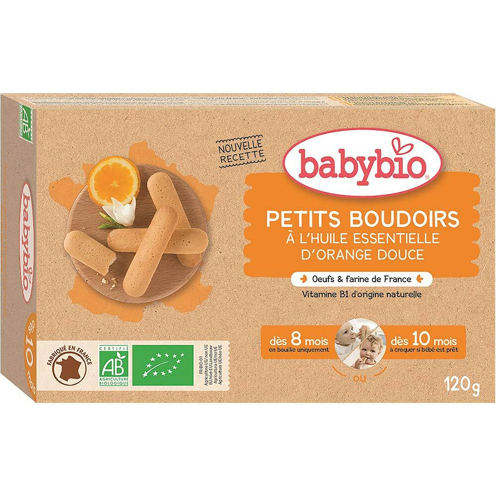 E-shop BABYBIO Piškoty s esenciálním olejem sladkého pomeranče 8m+ 120 g