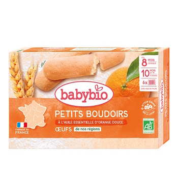 BABYBIO Piškoty s esenciálním olejem sladkého pomeranče 120 g (Sušenky, piškoty a dětské křupky) - Ekologické