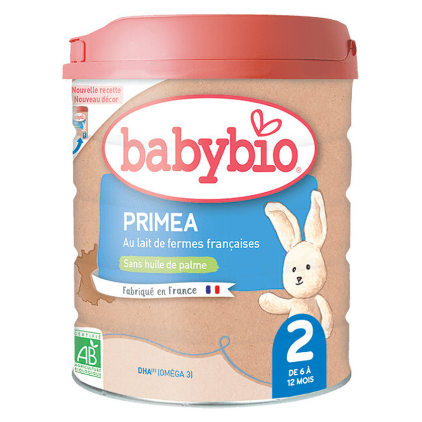 Levně BABYBIO Primea 2 Pokračovací kojenecké mléko od 6-12 měsíců BIO 800 g