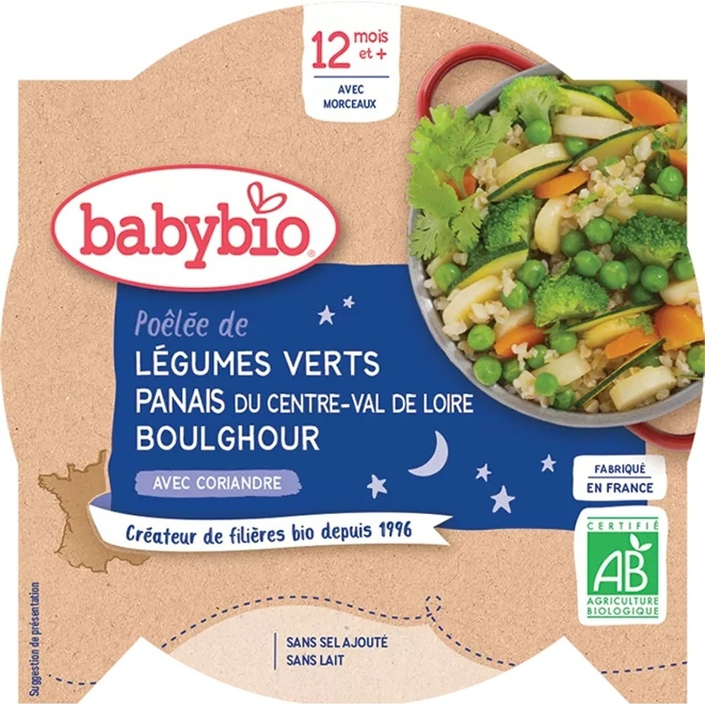 E-shop BABYBIO Zelená zelenina pastinák a boulghour s koriandrem 230 g