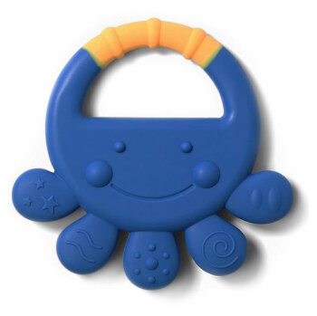 BABYONO Kousátko silikonové chobotnice Vicky 6 m+ Modrá