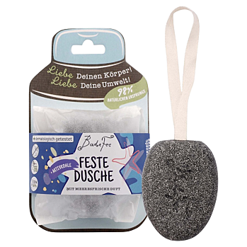 BADEFEE Tuhý sprchový gel Activated charcoal 70 g (Sprchové gely) - Hydratační