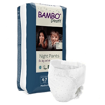 BAMBO Dreamy Night Pants navlékací kalhotky 4-7 let 15-35 kg 10 kusů (Dětské plenkové kalhotky)
